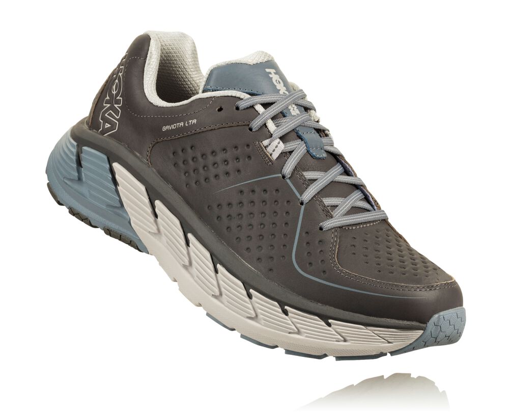 Hoka One One Gaviota Leather Löparskor Dam MörkGrå - SE-8209556